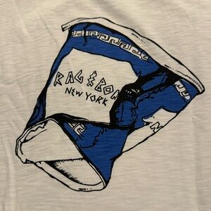 NWT Rag & Bone Greek Coffee Boyfriend Short Sleeve Tee XS Shirt